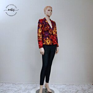 Buckley Tailors by J. Crew Double Breasted Floral Blazer